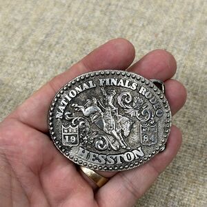 1984 Hesston National Finals Rodeo Belt Buckle Small Jr Junior Youth